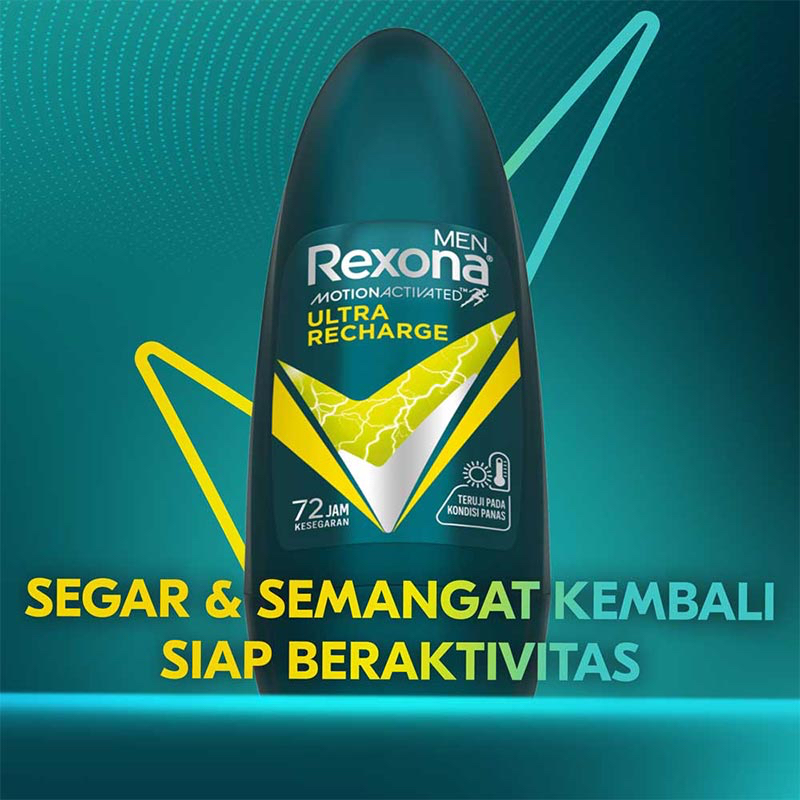 Rexona Men Invisible Dry, Adventure, Lime Cool, Ice Cool, Ultra Recharge, Sport Defense, Activ Bright, Charcoal Deodorant Roll On Pria