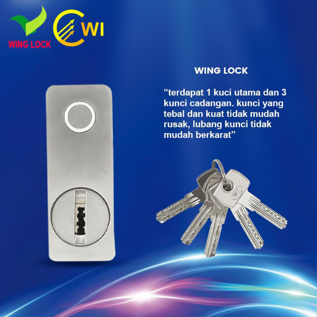 Gembok Pagar Besar Wing Lock 70mm 90mm Rumah Anti Maling Anti Karat Cairan Rooling Door Folding Gate