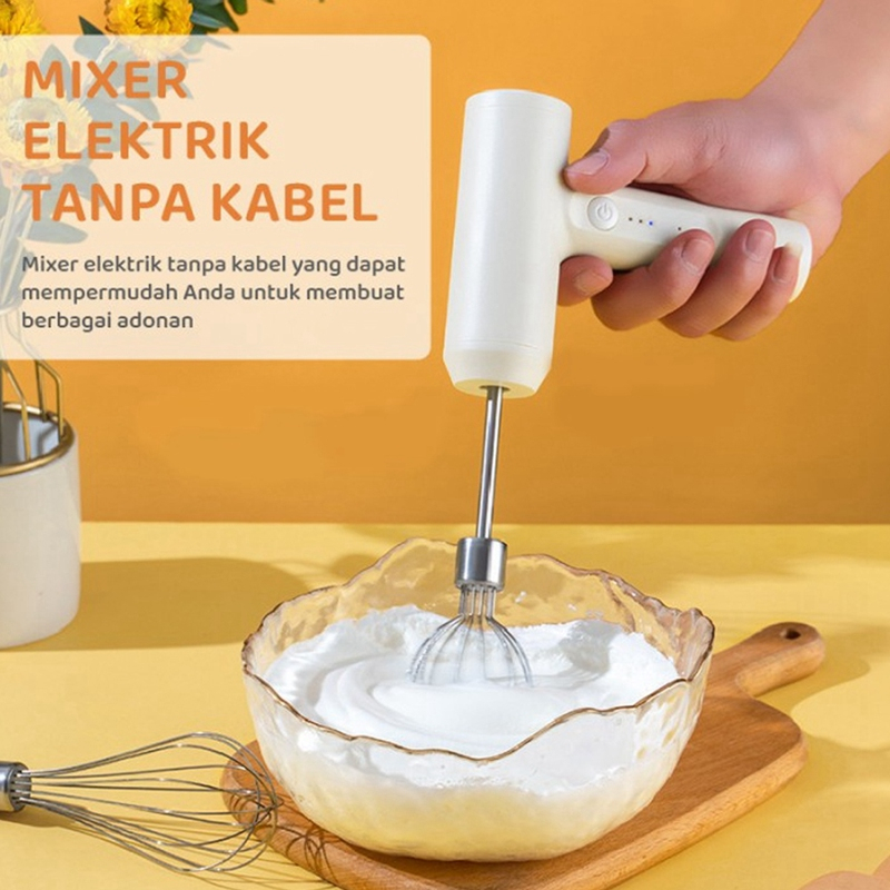 Mixer Tangan Mini Electric Whisk Wireless Multi Function - BTH12