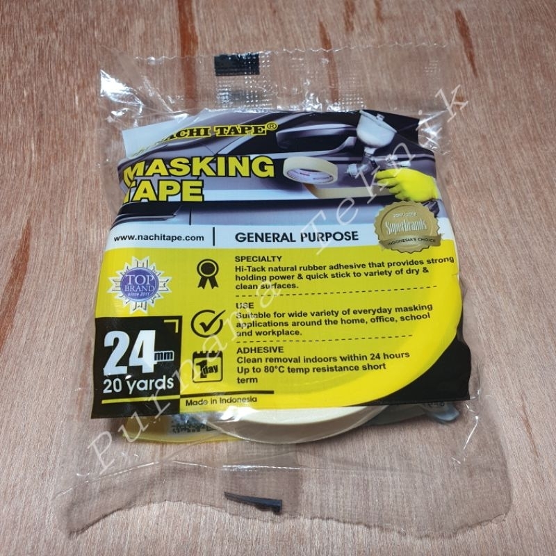 

Masking Tape Nachi Lakban Kertas Nachi - 24mm 20 Yard