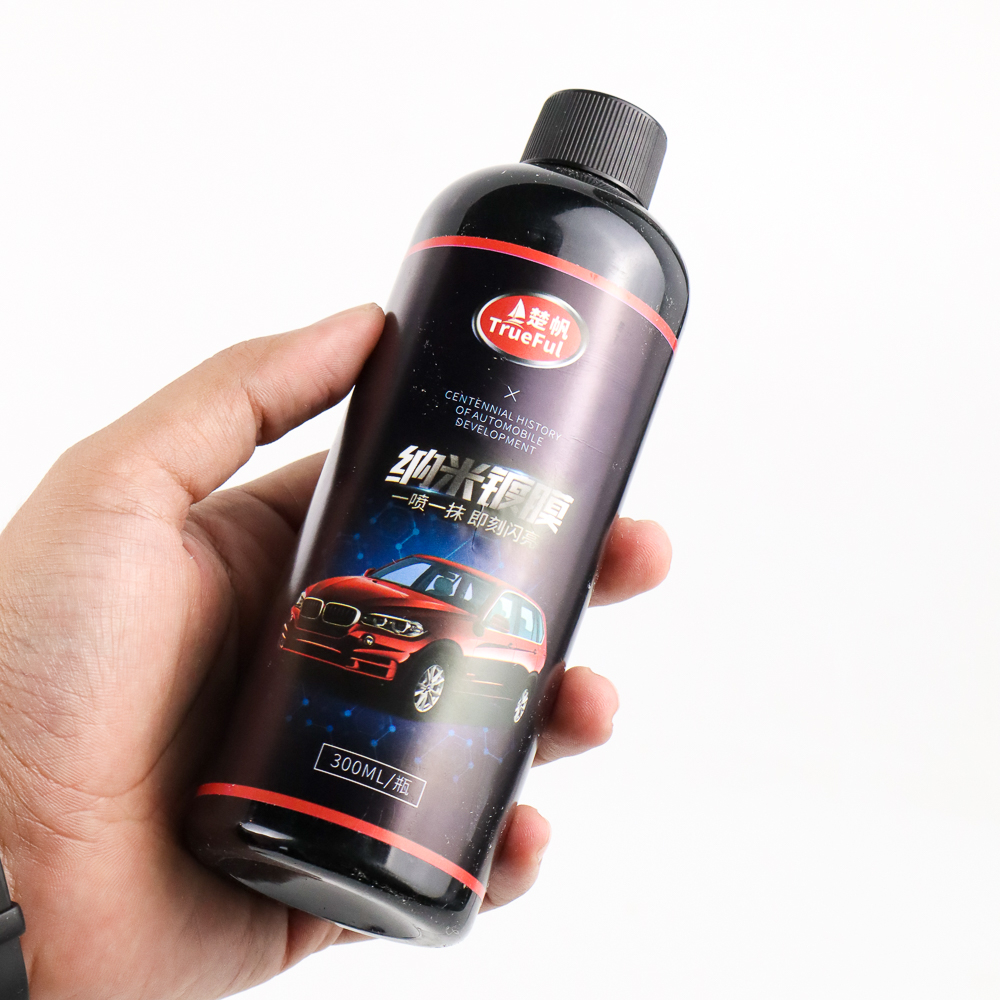 TRUEFUL Cairan Anti Air Kaca Mobil Hydrophobic Nano Coating 300ml - TF-6 - Black