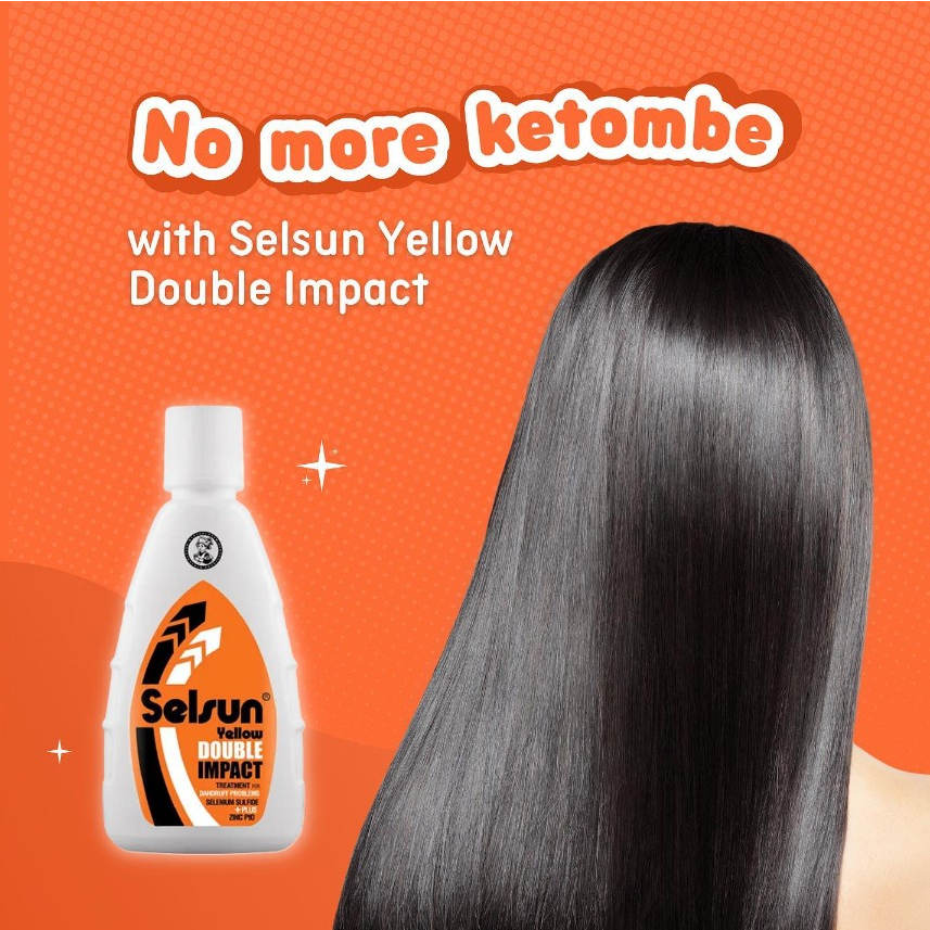 [BPOM] Selsun Yellow Double Impact Shampoo 50 ml / Selsun Shampo Anti Ketombe 50ml / Sampo / MY MOM