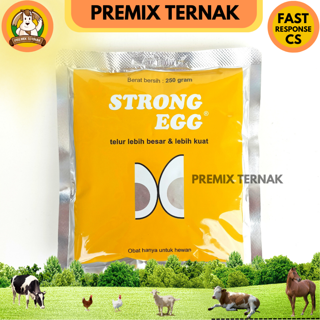 STRONG EGG 250 gram STRONGEGG 250 gram Vitamin Peningkat Berat Telur Masa Produksi Telur