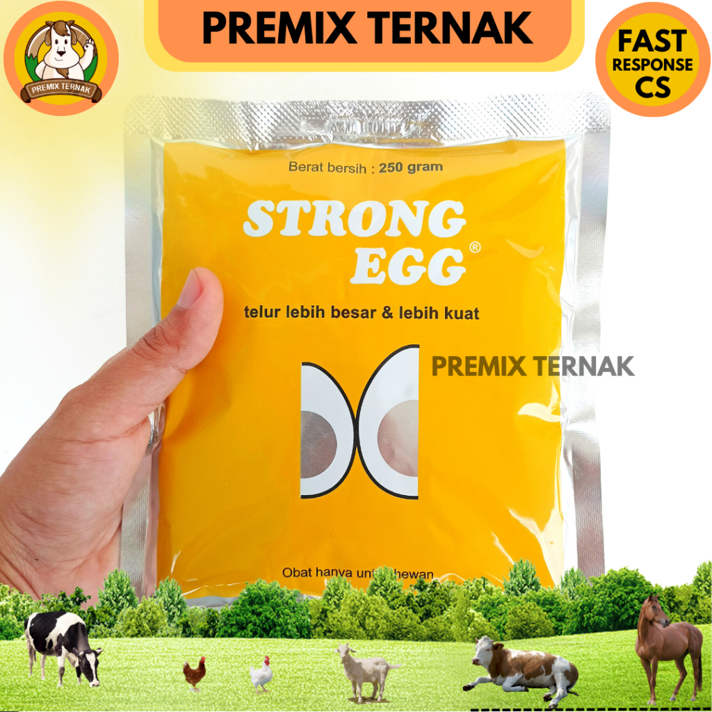 STRONG EGG 250 gram STRONGEGG 250 gram Vitamin Peningkat Berat Telur Masa Produksi Telur