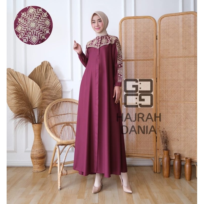 Gamis toyobo bordir gamis pesta gamis terbaru dan terlaris gamis Dania toyobo bordir
