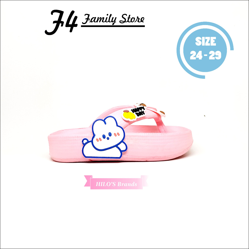 MD79 - Sendal Anak Perempuan Usia 3 5 Tahun Model Jepit Terbaru 2023 Motif Kucing