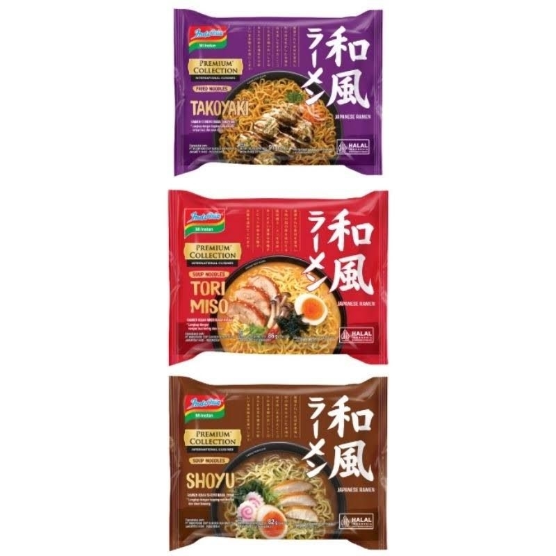 

Indomie Japanes ramen Tori miso / Shoyu ramen / takoyaki 86 gram