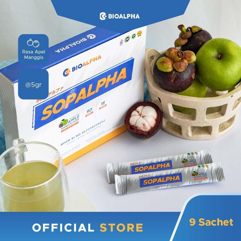 (9 saset) SOPALPHA BIOBOOST. 9 bungkus/ sachet SOP alpha Bio boost. COD Readystock Medan