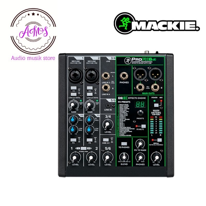 MIXER ANALOG 2 CH MACKIE PRO FX6V3/MACKIE PRO FX6V3/MACKIE PRO FX 6V3/MIXER AUDIO MACKIE PRO FX 6V3