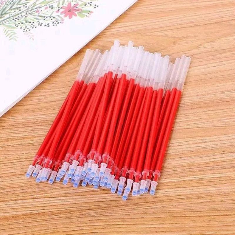 

[READY STOCK] REFILL TINTA GEL ISI ULANG TINTA PULPEN PENA GEL REFILL 0.5MM WARNA MERAH