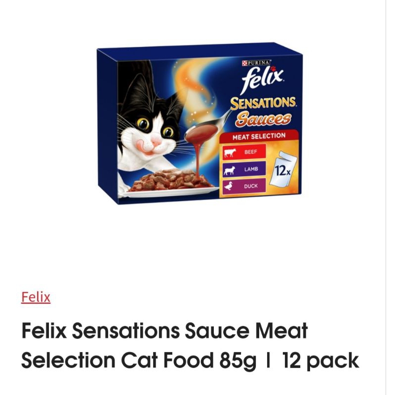 Felix Cat Food Pouch Australia / Makanan Kucing Import / Cat Food / Felix sensation jelly