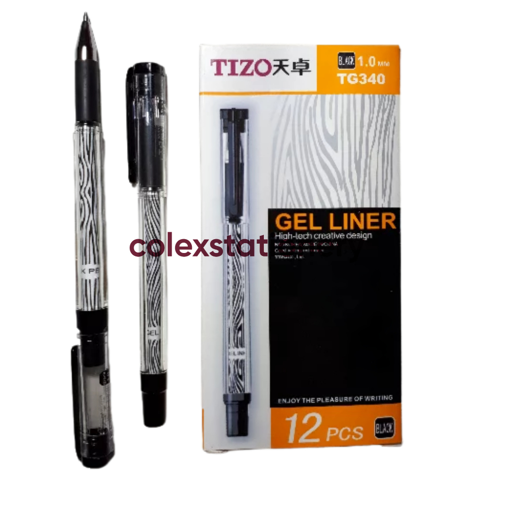 

Pulpen / Ballpoint / Pen Gel Tanda Tangan Warna Hitam Tizo TG-340 (1 Pcs)