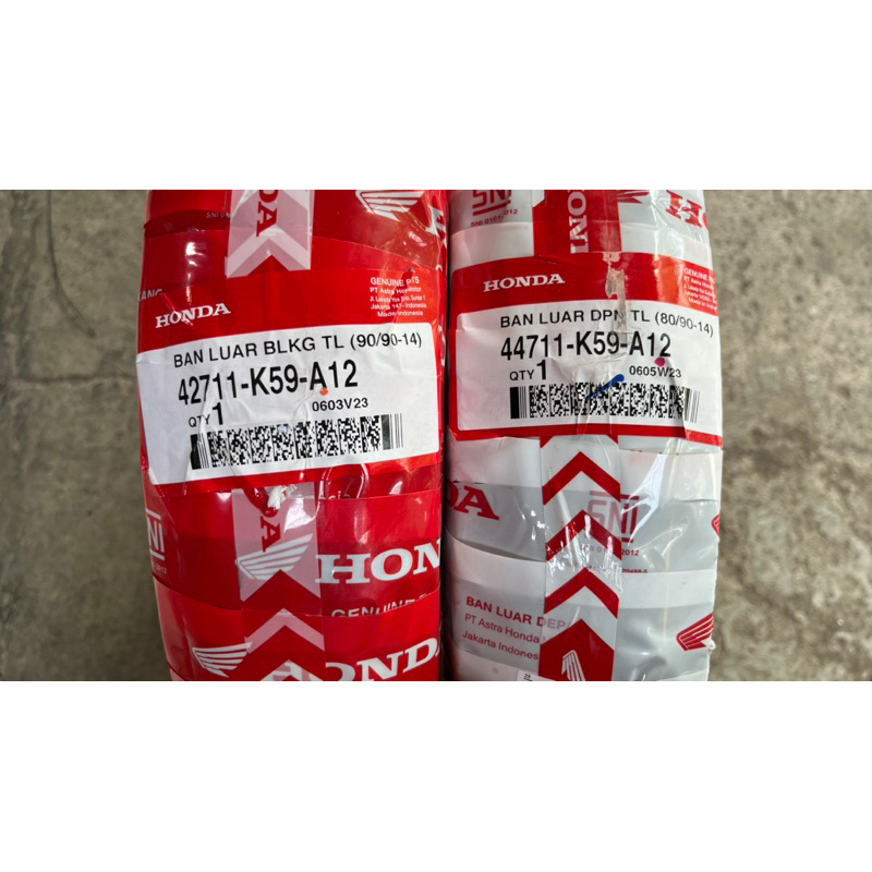 (VARIO125) BAN LUAR DEPAN 80/90-14 BAN LUAR BELAKANG 90/90-14 FEDERAL AHM HONDA RING 14 ( K59-A12 )