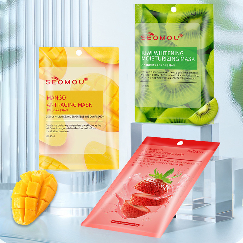 Fruit Sheet Mask Hydrating Essence Face Mask Sheet Nature Skin Care Plant Mask Brightening Moisturizing Anti aging Masker