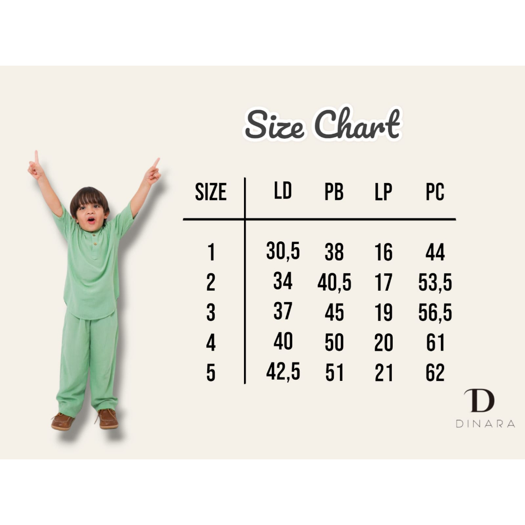 Dinara Umar Setelan Koko Anak Laki Laki Warna Tosca Size 1-5 Thn