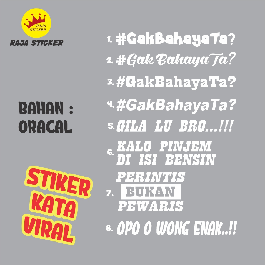 STICKER STIKER CUTTING KATA KATA VIRAL