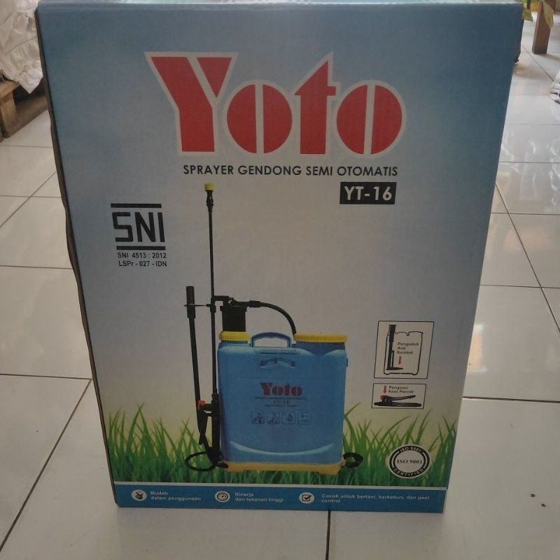 Sprayer manual Yoto 16 ltr