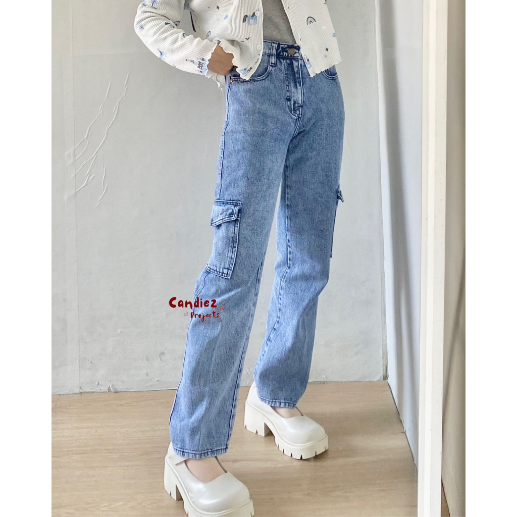 CANDIEZ EIKO Highwaist Cargo Jeans