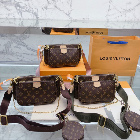 Tas mahjong tiga-dalam-satu Louis Vuitton Lv multi Pochette