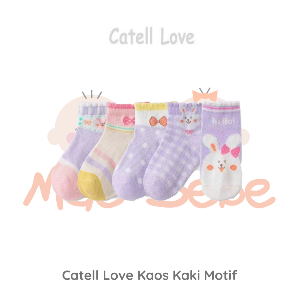 Catell Love Baby Sock Kaos Kaki Anak Motif 1 Pack