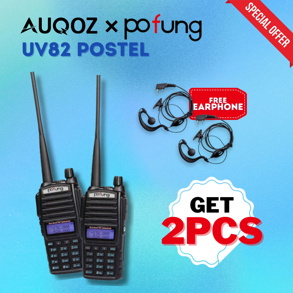 [ 2PCS ] - Paket Pofung UV82 5W-2 Pcs Radio HT Walkie Talkie Dual Band by Fujian Baofeng