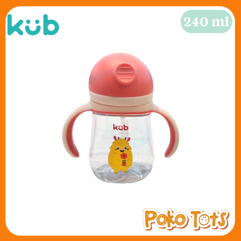 KUB Tritan Sippy Cup Baby 240ml Botol Minum Dengan Sedotan Bayi Tritan Bottle KUB WHS