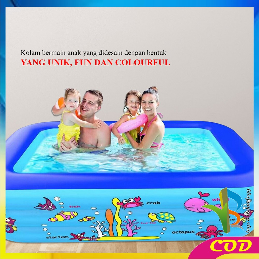 RB-M327 Mainan Anak Kolam Renang Karet Ocean Dasar Gelembung / Kolam Renang Keluarga Baby Bathtub Kolam Mandi Bayi Swimming Pool