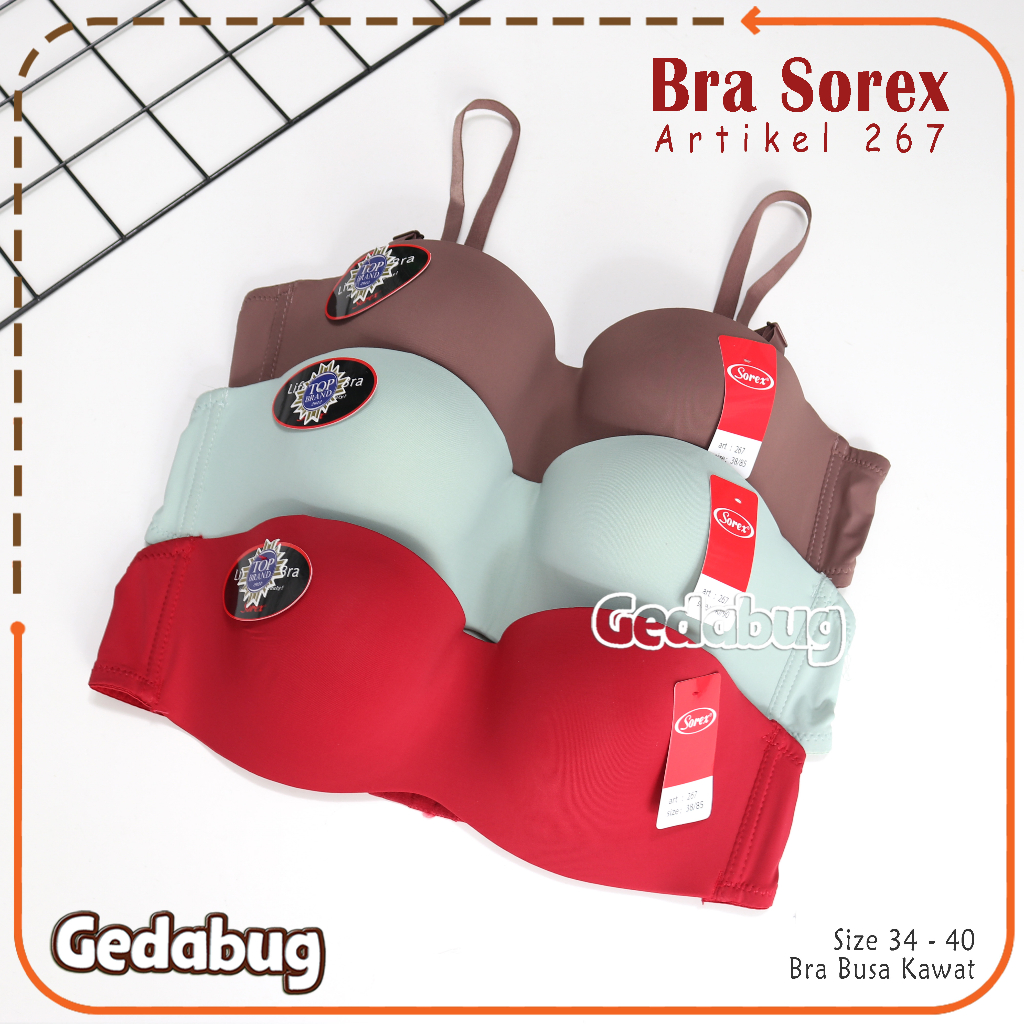 Bra BH Sorex 267 Lifestyle Bra | Bra wanita dewasa Busa Kawat Nilon Mix | Gedabug