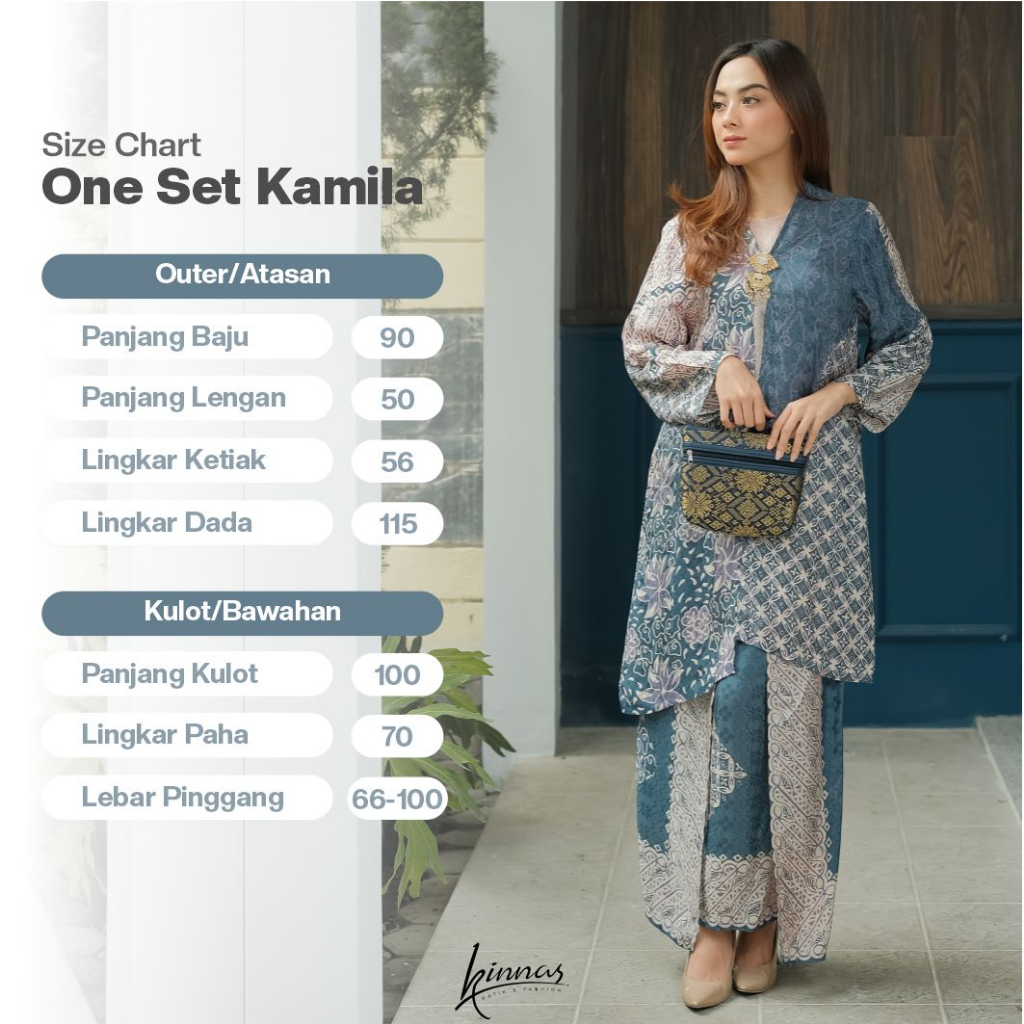 KAMILA Set Outer dan Celana Kulot Batik Kerja Wanita Modern