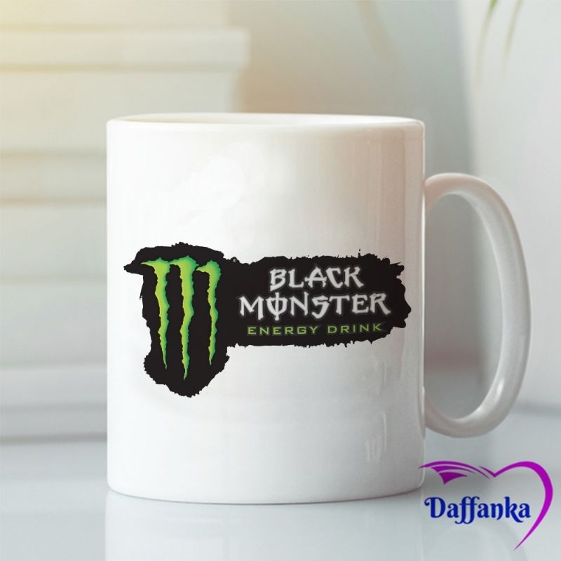 Mug Gelas Cangkir Black Monster