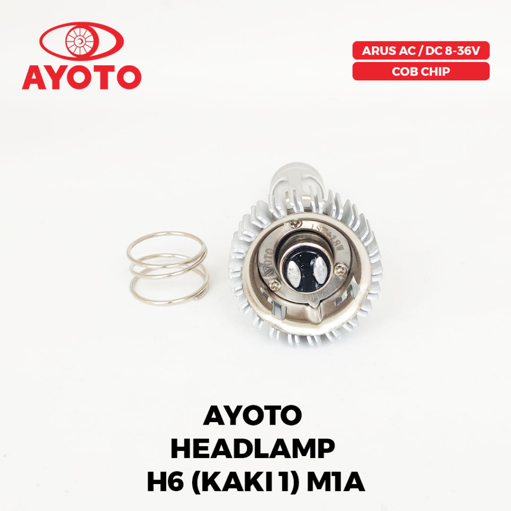 [AYOTO] LAMPU DEPAN (HEADLAMP) H6 LED M1A AC DC UNTUK MATIC / BEBEK