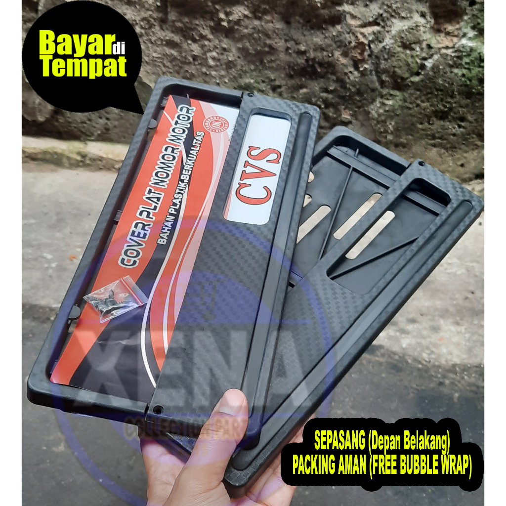 Cover Dudukan Nomor Plat Karbon Universal