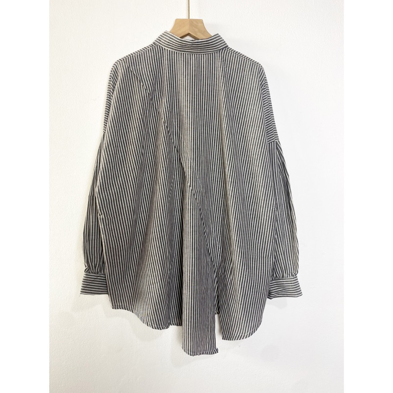 Kaira Blouse Stripe Silang | Kemeja Wanita Garis Oversize