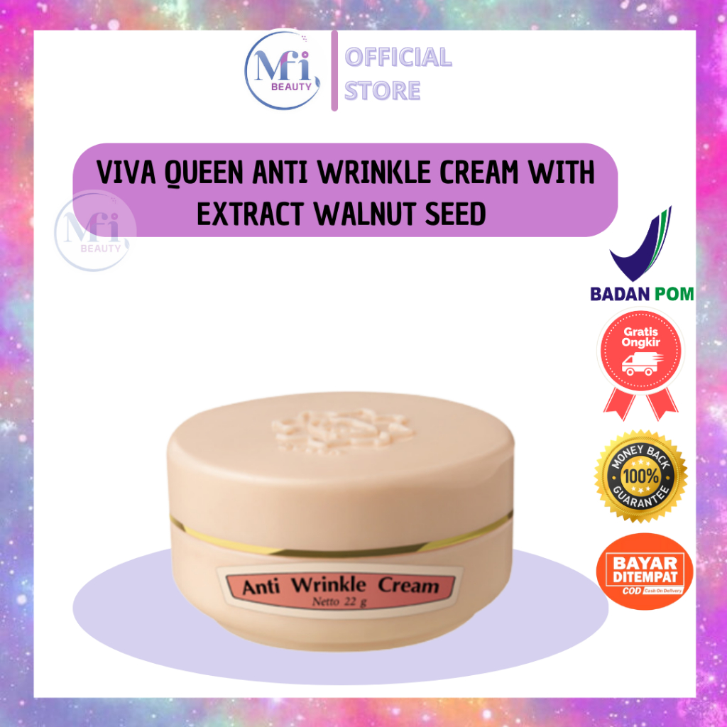 MFI - Viva Queen Anti Wrinkle Cream with Extract Walnut Seed | Netto 22 gr