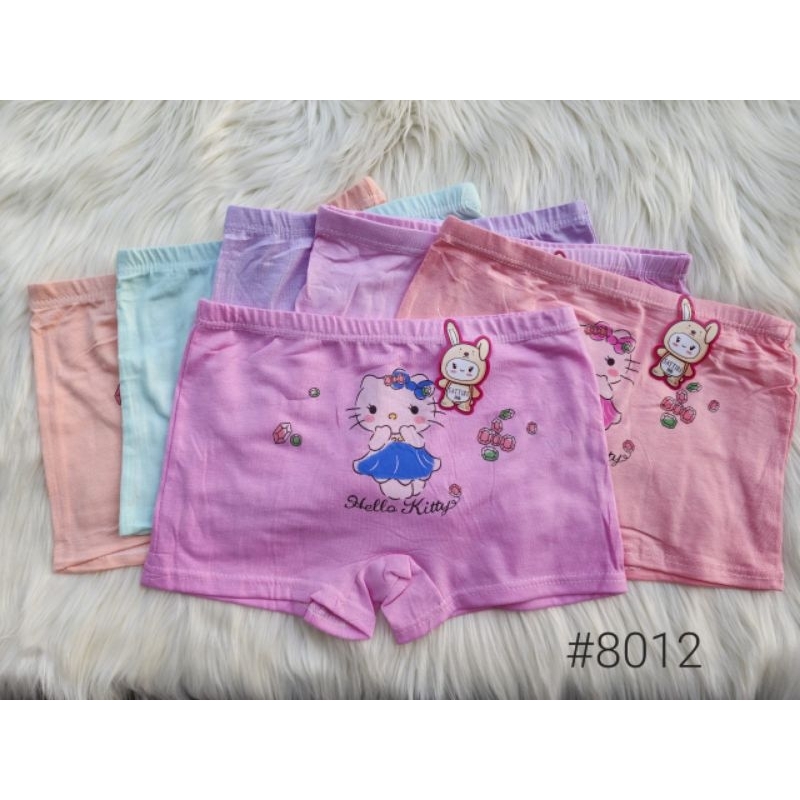 12PCS BOXER ANAK CEWE MOTIF SATTIRE  KATUN LUSINAN