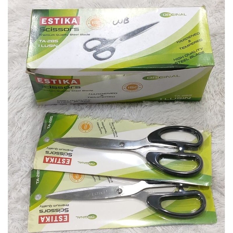 GUNTING KERTAS BESAR ESTIKA  STAINLESS TA-285 / PEMOTONG KERTAS / KAIN / PREMIUM QUALITY ORIGINAL 20cm