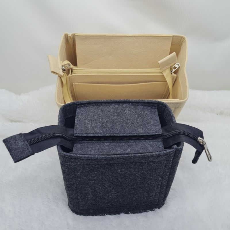 felt Top zipper Bag organizer for pico bucket bag / hand bag insert bag /organiser tas