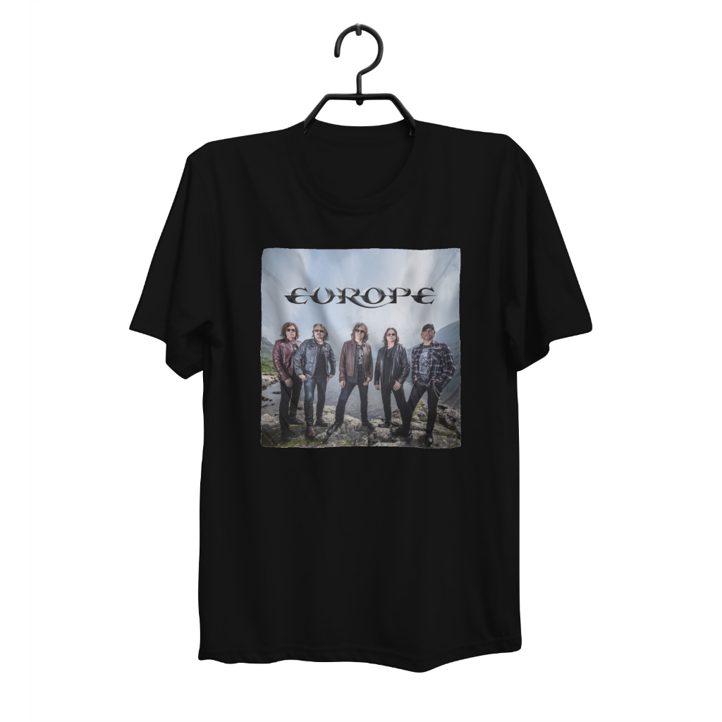 soa56 - BAJU KAOS EUROPE BAND SABLON DTG DTF MAT KATUN COMBED