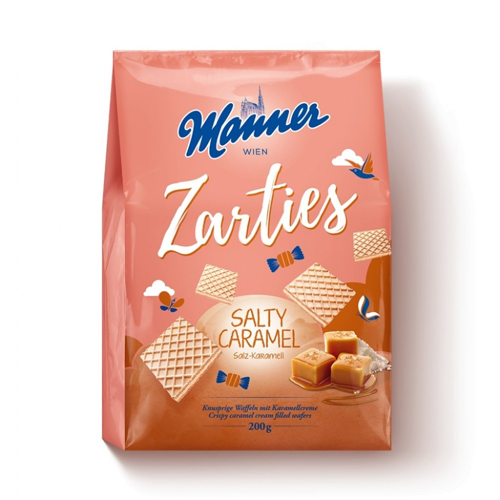 Manner Wafer Bars Zarties Salty Caramel Saiz Karamell 200 Gram