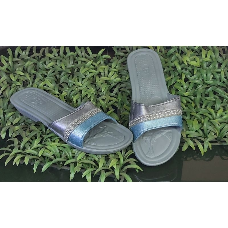 Sandal Karet Wanita Q-510 Party Selop Flat Emak Kondangan