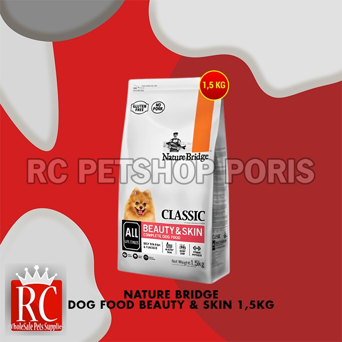 Makanan Anjing Nature Bridge Dog Food Beuaty Skin 1.5 KG