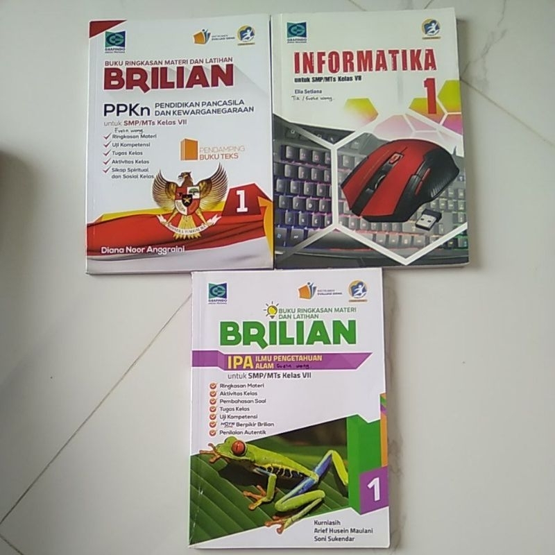 buku grafindo kelas 7 smp 1 informatika ppkn ipa smp mts vii