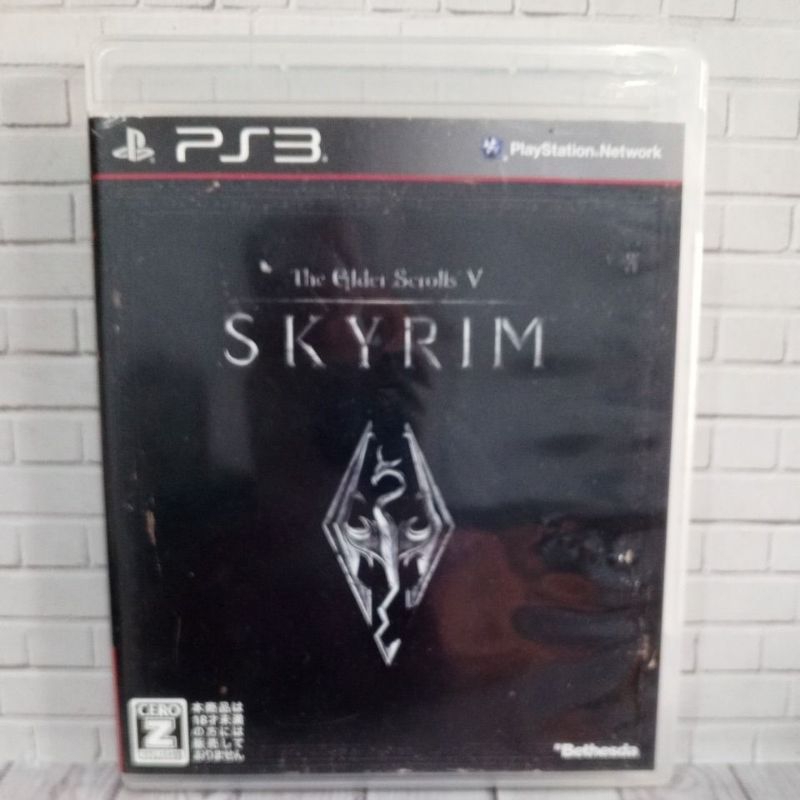BD CD KASET ORIGINAL PS3 Skyrim Jpn Bahasa Jepang lengkap manual book