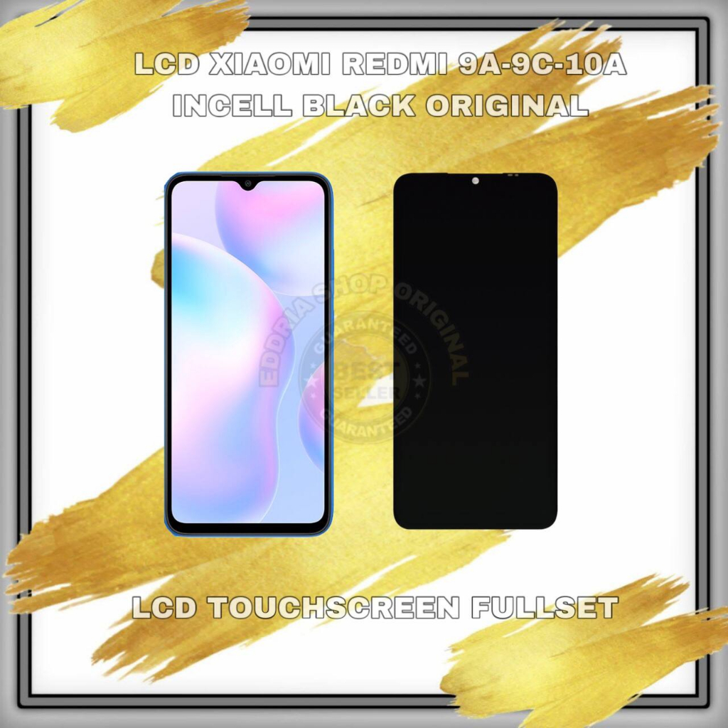 LCD XIAOMI REDMI 9A-9C-10A TOUCHSCREEN FULLSET ORIGINAL IN CELL BLACK GARANSI