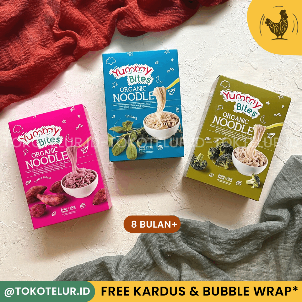 YUMMY BITES - Organic Noodle / Mie Bayi Organik / MPASI / Mie Sehat