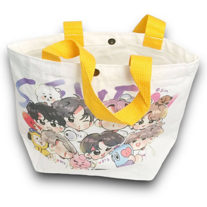 Tote Bag 36D Ukuran 27x22cm Kanvas Handbag Tas Tote Kanvas Mini Jinjing Wanita Korean Style  Kecil Tas Makeup Canvas Tempat Kosmetik Tas Totebag Bekal Kanvas Mini Bag Lunch Canvas