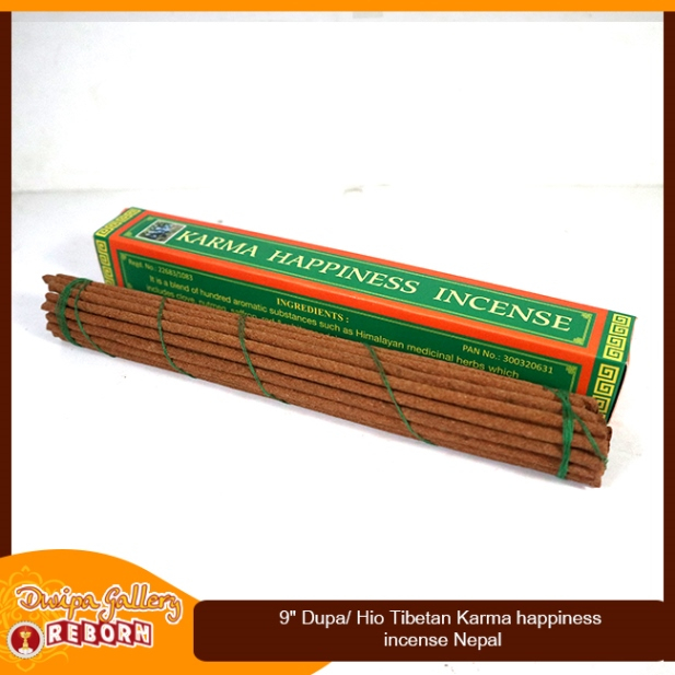 Dupa Hio Tibetan Herbal Alami Karma Happiness Incense Nepal 9&quot;