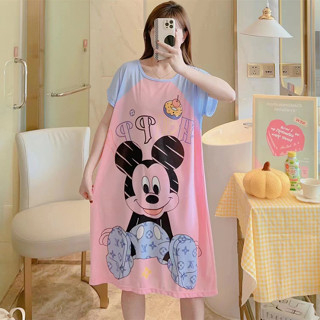 GO!BT1282 Baju Tidur Dewasa Motif Kartun Daster Katun Spandek Ukuran Jumbo Import