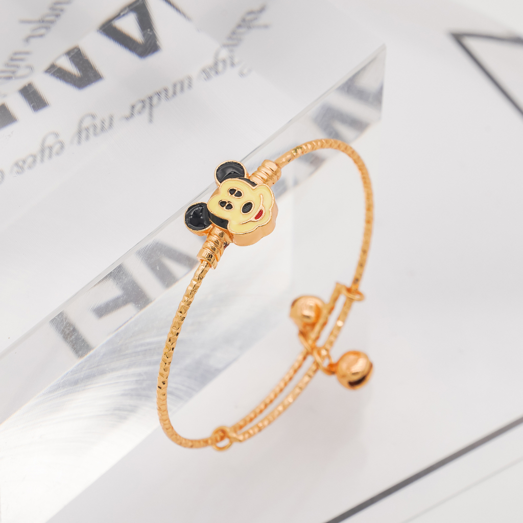 Hyl Jewelry 341B Gelang Anak Titanium Bangle Segar Bracelet Terbaru Perempuan Emas Bayi Muda Asli La