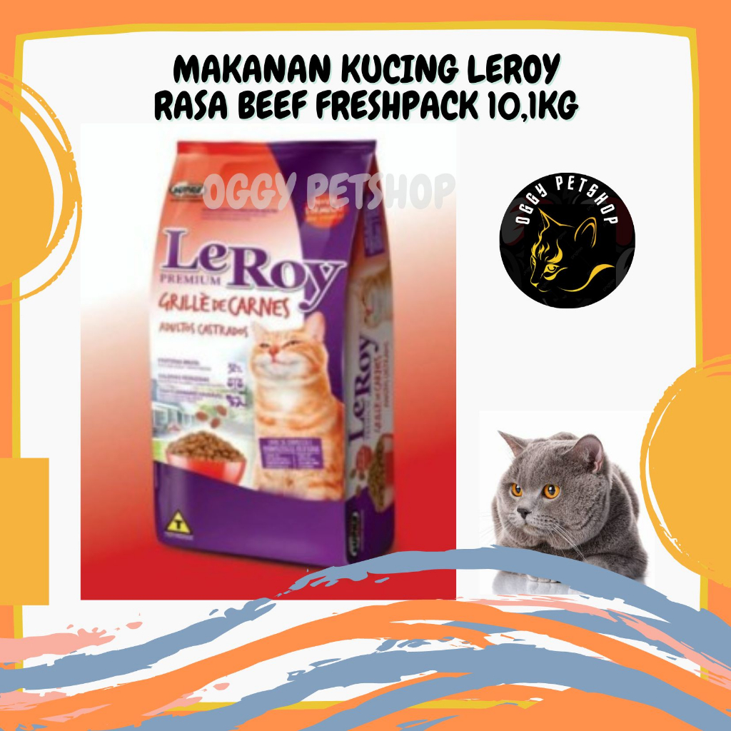 [GRAB GOJEK] Makanan Kucing LEROY Kemasan Freshpack 10.1 kg